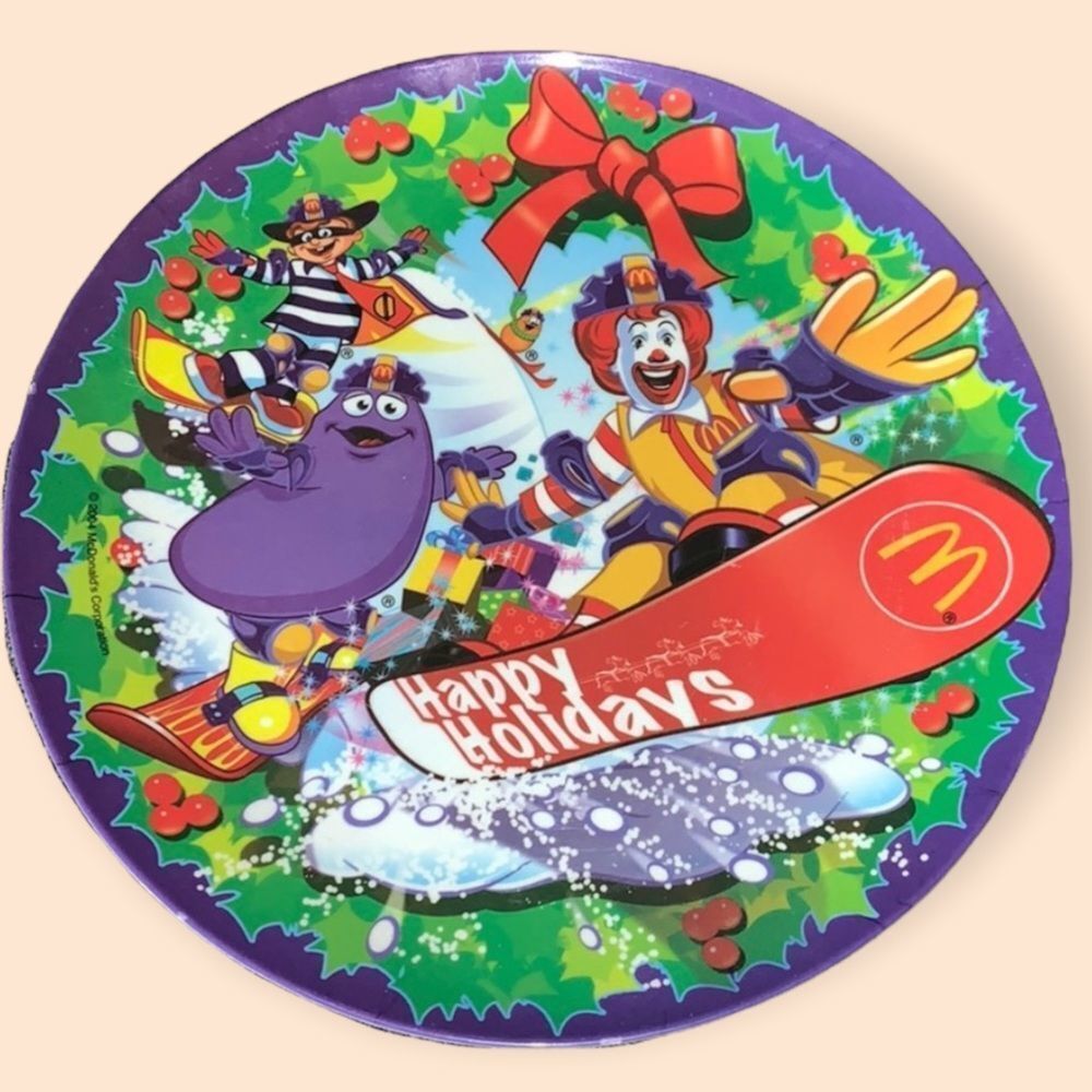 𝅺VINTAGE McDonalds Happy Holidays plate